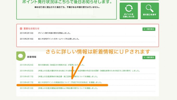 省エネポイント情報