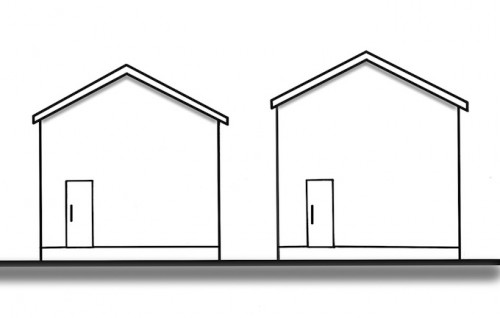 家の外観（高さの比較）